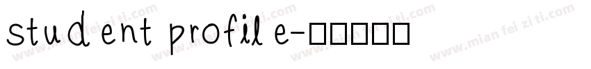 student profile字体转换